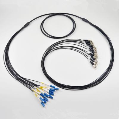 Chine Cordon de patch en fibre optique blindée tactique extérieure 12 cœurs LC/UPC à ST/UPC mode unique 12Fibre à vendre