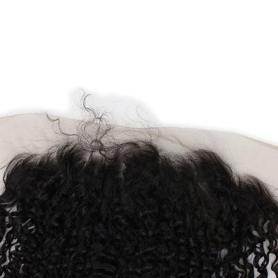 China Beautiful Virgin Cuticle Aligned Curly Hair Lace Headband Wave for sale