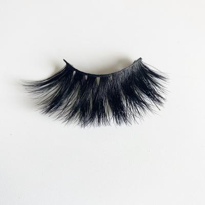 China 25-30 Times Wholesale High Quality Cruelty Free 25mm 3D Mink Strip Eyelashes Manufacturer Custom Private Label for sale