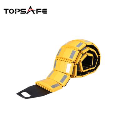 China Portable Yellow Highway Parking Temporery Road Speed Limiter Rubber Road Speed Humper for sale