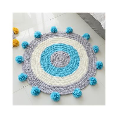 China Washable Best Selling Custom Home Floor Anti-Slip Mat Concentric Circular Floor Mat for sale