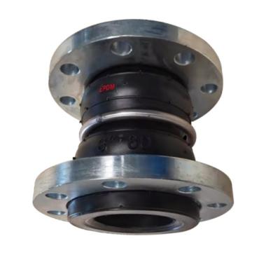 China Galvanized Carbon Steel EPDM Connector 3'' DN80 Double Ball Bellows Flanged Rubber Expansion Joint for sale