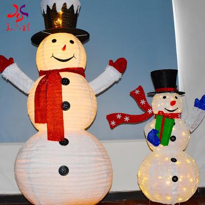 China 120/180cm Xmas Decoration LED Light Snowman Outdoor Color Doll Toy Christmas Holiday Family Party Rotating Living Room Room Accessories for sale