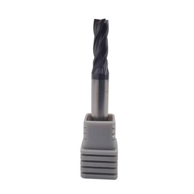China Molino de extremo de carburo cementado de 4 flautas 65HRC de 5 mm para acero inoxidable en venta
