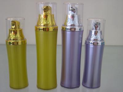 China slim waist shaped double layer plastic cosmetic airless bottle 50ml 30ml for sale