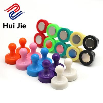 China Industrial Magnet Custom colorful Size Push in set packaging strong magnetic NdFeB Magnet pushpin for office for sale