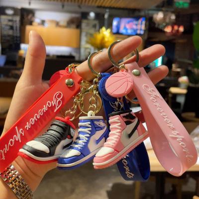 China Portable AJ X Di0r N1KE Shoes Key Logo Guangdong Fashion Sneaker Key Chain With Basketball Rubber Strap for sale