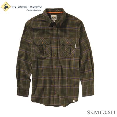 China Mens Heritage Breathable Midweight Flannel Long Sleeve Shirt for sale