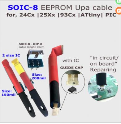 China UPA cable SOIC105mil 8 POGO PIN ADAPTER with guide cap for EEPROM/ FLASH memories in circuit on board data repairing en venta