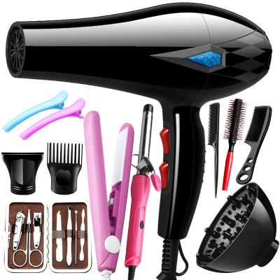 China Ionic High Quality 9 In 1 Hair Styling Hair Blow 3 Set Negative Heat Settings 5 Accessories Curling Ionic Hair Dryer For Travel&home for sale