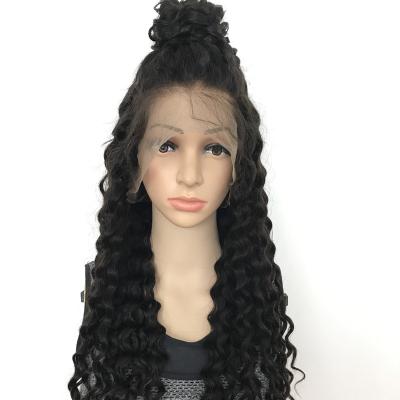 China Water Wave Water Wave 360 Lace Wigs Wholesale Brazilian Virgin Hair Wig For Pre Plucked Hairline Black for sale