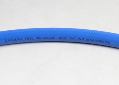 Chine L'identification 3/4 avancent le fil petit à petit simple de carburant de tuyau flexible bleu de distributeur pour la station service à vendre
