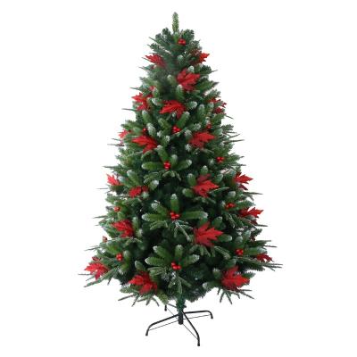 China 2021 PE+PVC Factory direct new design pe hand made artificial Christmas trees for sale