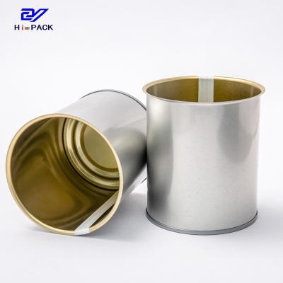 China Cylinder Custom Tin Containers 3 Pieces Tin Packaging For Food for sale