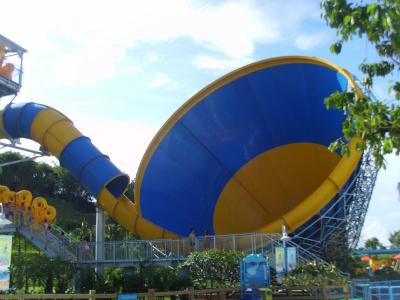 China Big Extreme Tornado Water Slide , Commercial Children Toilet Bowl Water Slides for sale