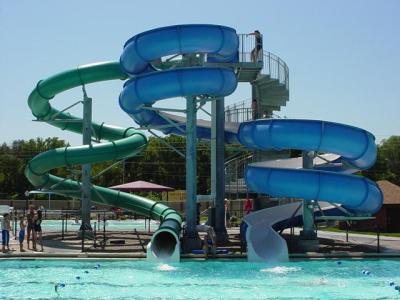China customized adult fiberglass Spiral Water Slide ,awesome big 75m Body slides for sale