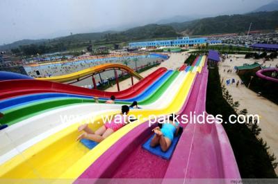 China Adults / Children Water Park Slides Racing Fiberglass With 6 Lanes for sale