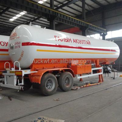 China Truck trailer 2axles 16-18Ton bulk lpg semi trailer for sale