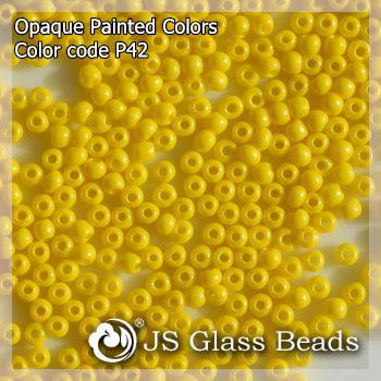 China High Quality Fashion JS Glass Seed Bead - P42# Painted Yellow Seed Beads For Garment And Jewelry for sale
