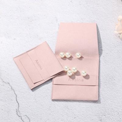 China No Newest Luxury Custom Made Micro String Fiber Fabric Earrings Divider Bag Suede Jewelry And Jewelry Pouches for sale