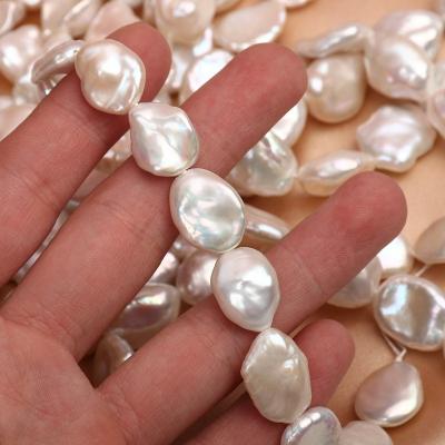 China DIY Jewelry Making Csmart 13-14mm Baroque Petals Shape Natural Soft Water Color DIY Luminous Light Loose Beads for sale
