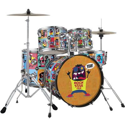 China Guaranteed Quality Price Drum Set Professional Level Musical Instrument Acoustic Drum Kit For Kids Q80 for sale
