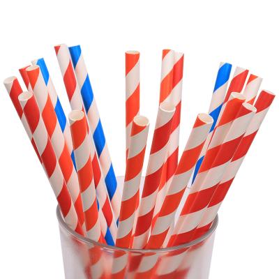 China Disposable Printed Logo Drinking Straws Disposable Biodegradable Paper Straws for sale