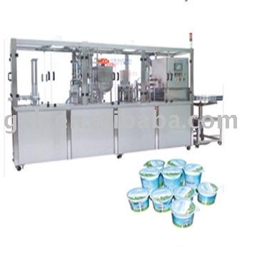 China Beverage Cup Plastic Fill And Seal Machine For Precut Lid for sale