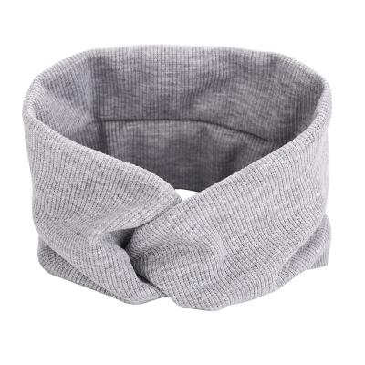 China Hair Band Sports Yoga Hair Band Women Stretchy Elastic Twist Head Wraps Knotted Turban Headband Knitted Cross Wide Hair Bands for sale