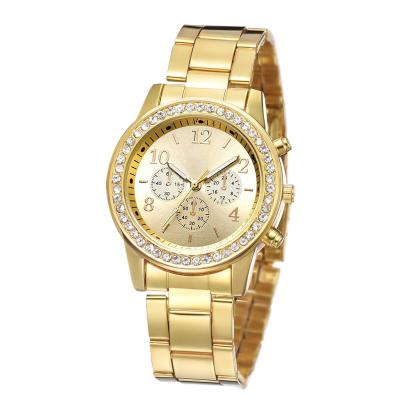 China Shiny Chronograph Stainless Steel Adjustable Strap Band Quartz Dress Chronograph Watch for Business Men and Women for sale