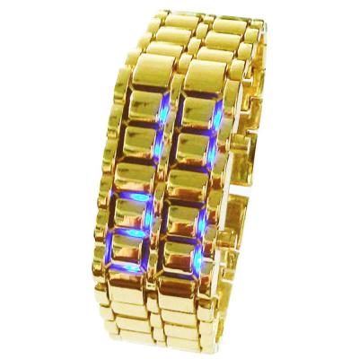 China New Design Classic Alarm Mens Binary Square LED Digital Watch Waterproof Black Blue Plated Wristwatches For Men And Women for sale