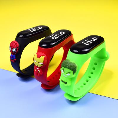 China One Dollar Animal Date 2022 Automatic Watch Led Watch Spider Man Dot Wristband Kids Children Touch Screen Cartoon Hot Selling Children Watch for sale