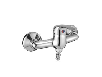 China Eco-friendly Wall Mounted Chrome Shower Mixer Taps / Shower Faucet with Brass Body zinc handle for Hotel for sale