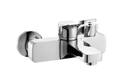 China Single Lever Square Shower Mixer Taps Bath-shower Faucet Brass Turnable Diverter for sale