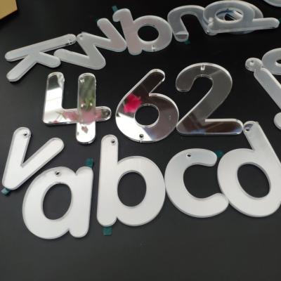 China Decorative Shatterproof Plastic Mirror Letters Mirror Numbers for sale