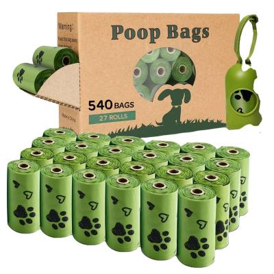 China Recycled Materials Dog Poop Biodegradable Dog Waste with Dispenser Thick Strong Leak proof Doggy Poop dog waste bags for sale