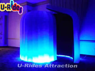 China White Inflatable Light Tent , 5M Diameter Inflatable Spiral Booth With Lights for sale