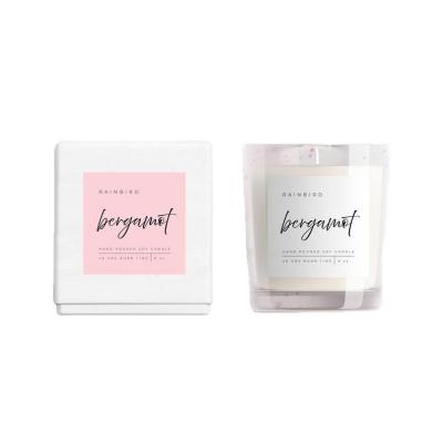 China Waterproof Custom Scented Printing Paper Candle Logo Label Stickers for sale