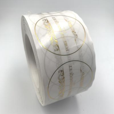 China High Quality Luxury Custom Logo Gold Foil Label Sticker Waterproof For Candle for sale