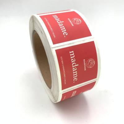 China Low MOQ Waterproof Custom Design Embossed Candle Jar Container Warning Safe Label Stickers for sale