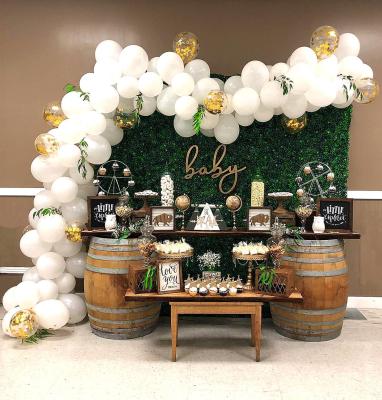 China Home Home/Party Decoration/Party Kit Arch Garland Balloon Decoration 16 Feet 5 Meters Long White and Gold Latex Balloon Wedding Birthday Bachelor Party Decoration for sale