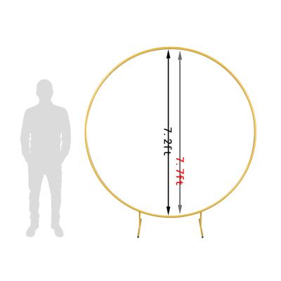 China Circle Ring Wedding Arch wrought iron door arch door artificial flower decoration party decoration for sale