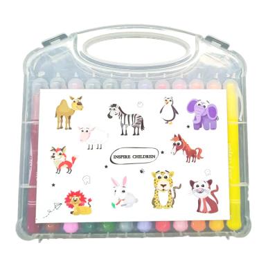 China Bright Colors 12 24 Colors KidsStudent Art Drawing Color Customized Logo packaging silky wax crayon set school stationery set for sale
