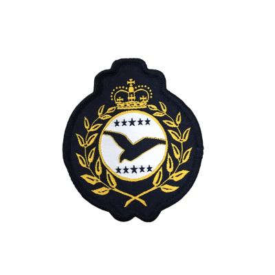 China Factory Price Washable Customized Embroidered Patch Woven Garment Label, School Uniform Badge, Embroidery Badge In Patches for sale