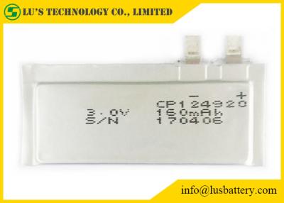 Chine Batterie ultra mince de CP124920 160mAh 3.0V pour les systèmes de contrôle à distance à vendre