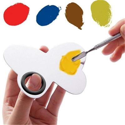 China Cheap Factory Price Stainless Steel Makeup Palette Spatula Butterfly Shaped Cosmetic Mixing Sets Eco-friendly for sale
