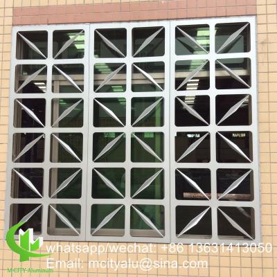 China Outdoor window screen Aluminum perforated panel for wall panel with 3mm metal sheet with round hold pattern for sale