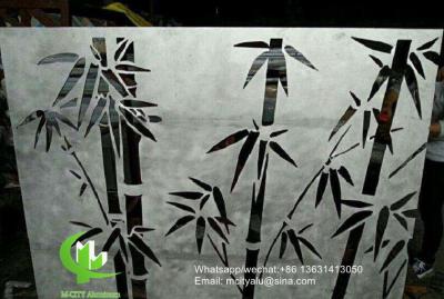 China 3mm cladding aluminum solid panel with bamboo pattern for facade curtain wall cladding panel for sale