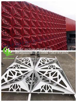 China 3D Aluminum perforated cladding panel for curtain wall facade cladding solid panel l exterior wall panel for sale