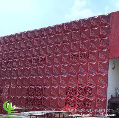 China Powder coating Metal aluminum perforated 3D facade cladding for facade exterior cladding for sale